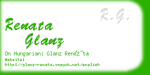 renata glanz business card